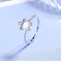 Einzigartiger verstellbarer Ring mit Einhorn-Mondstein