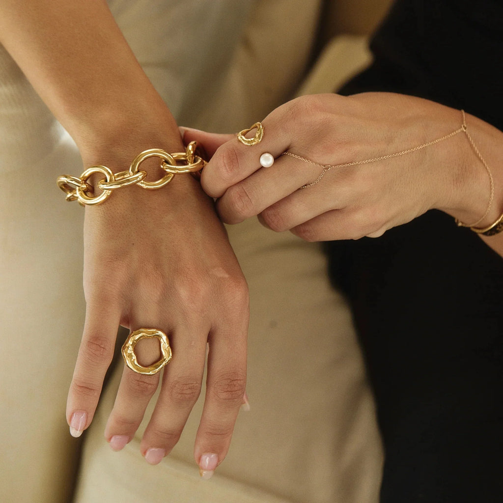 Klobiger Goldring - Klobiger Statement-Ring mit offener Mitte