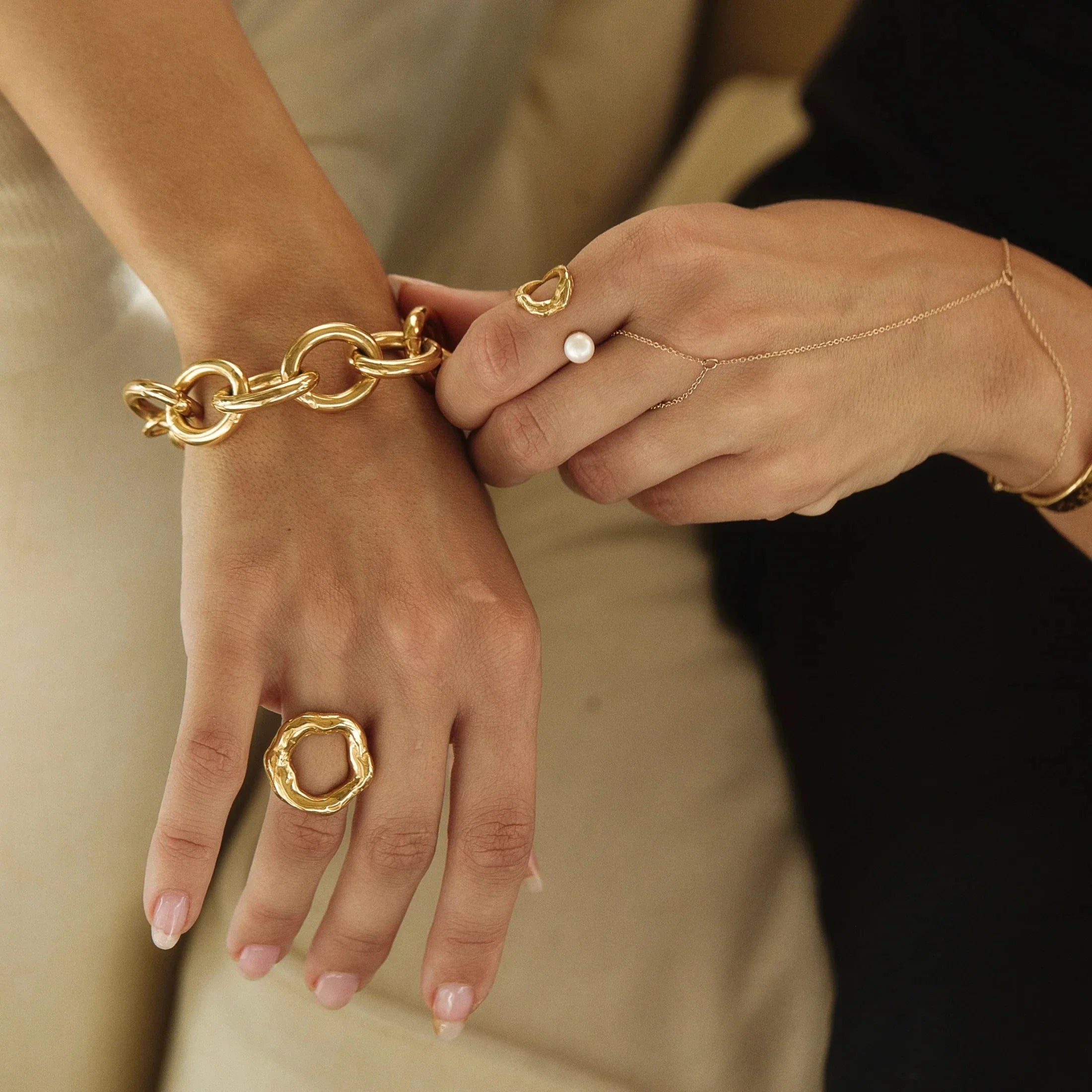 Klobiger Goldring - Klobiger Statement-Ring mit offener Mitte