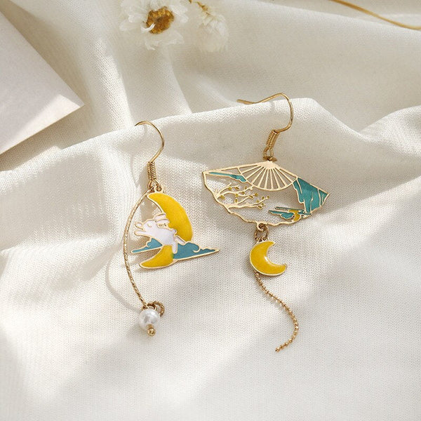 Künstlerische und einzigartige asymmetrische Statement-Ohrring-Kollektion