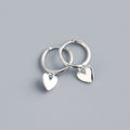 Handgemachte minimalistische Liebe Herz Charm Creolen