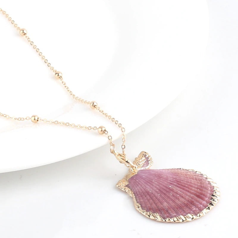 Lebendige Boho Sommer Strand Muschel Charm Halskette