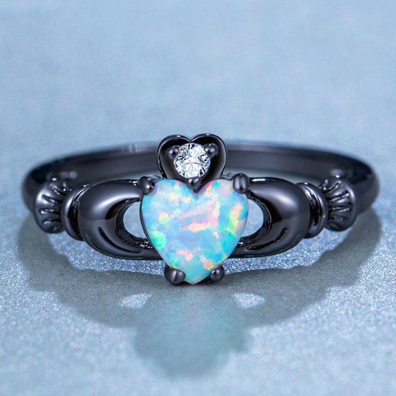 Vintage Herzförmiger Opalring