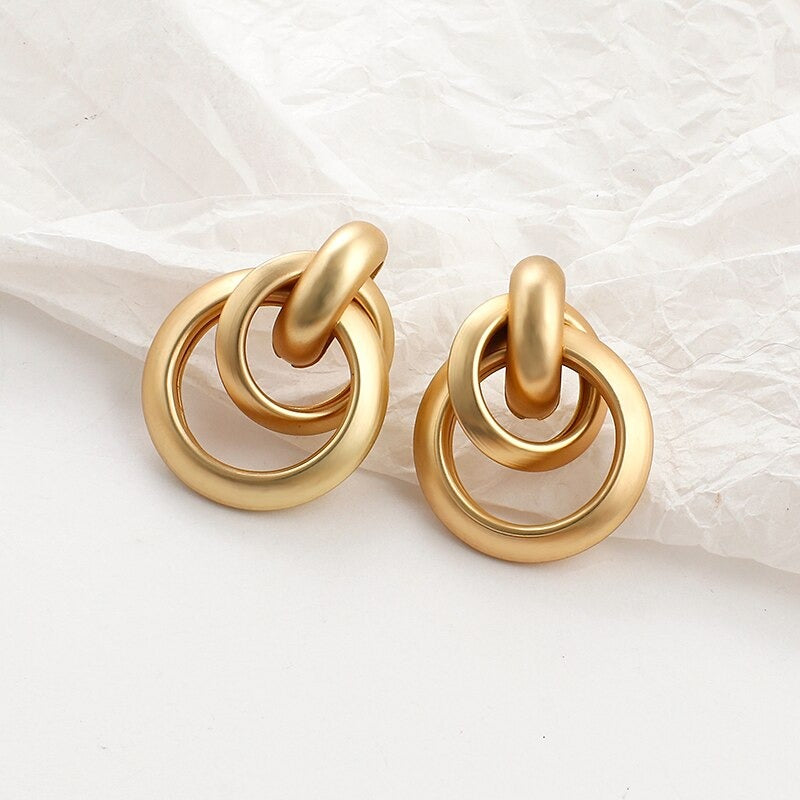 Vintage geknotete runde geometrische Statement-Ohrring-Kollektion