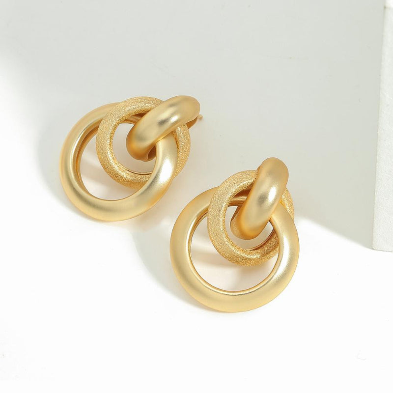 Vintage geknotete runde geometrische Statement-Ohrring-Kollektion