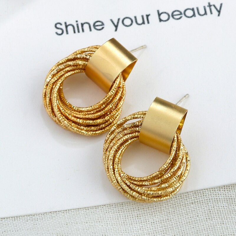 Vintage geknotete runde geometrische Statement-Ohrring-Kollektion