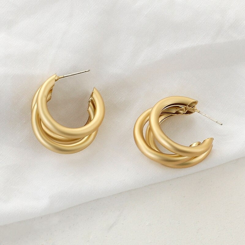 Vintage geknotete runde geometrische Statement-Ohrring-Kollektion