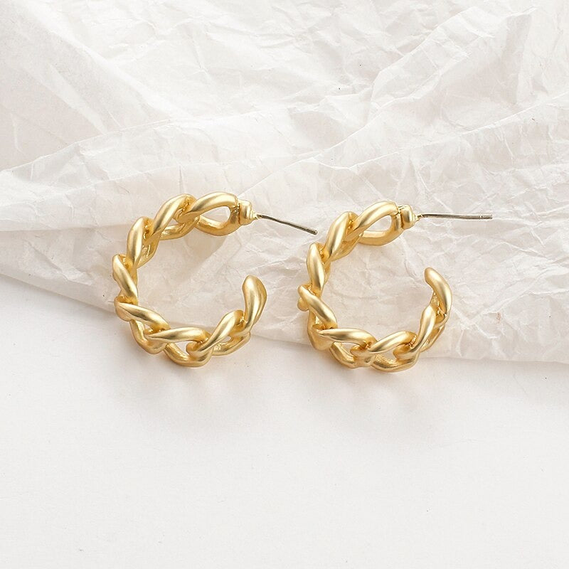 Vintage geknotete runde geometrische Statement-Ohrring-Kollektion