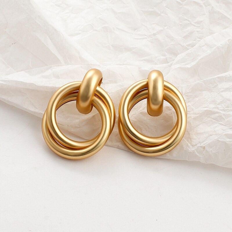 Vintage geknotete runde geometrische Statement-Ohrring-Kollektion