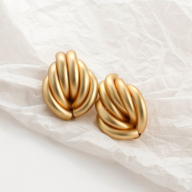 Vintage geknotete runde geometrische Statement-Ohrring-Kollektion