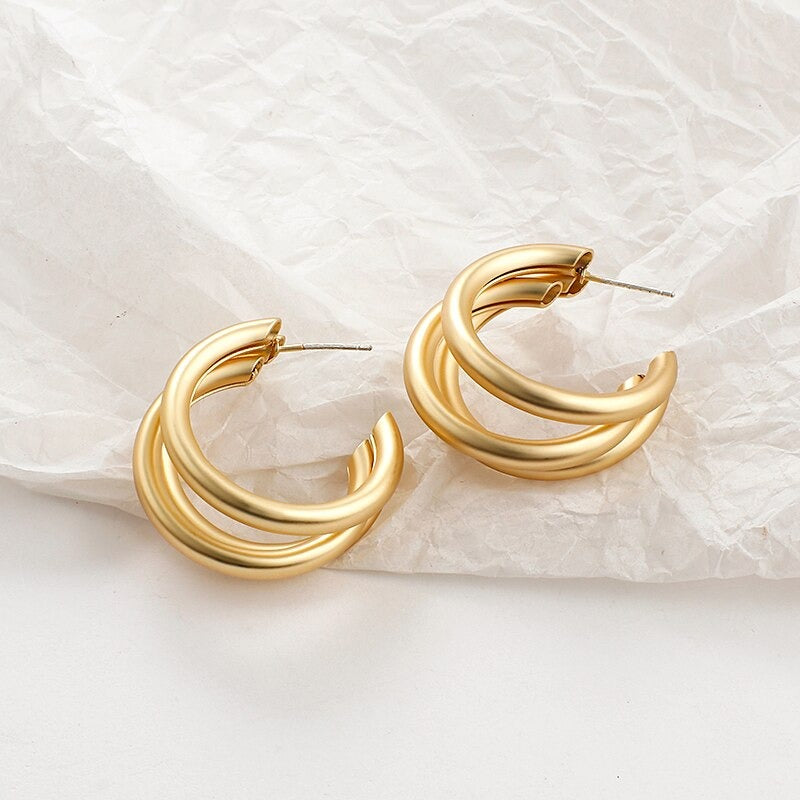 Vintage geknotete runde geometrische Statement-Ohrring-Kollektion