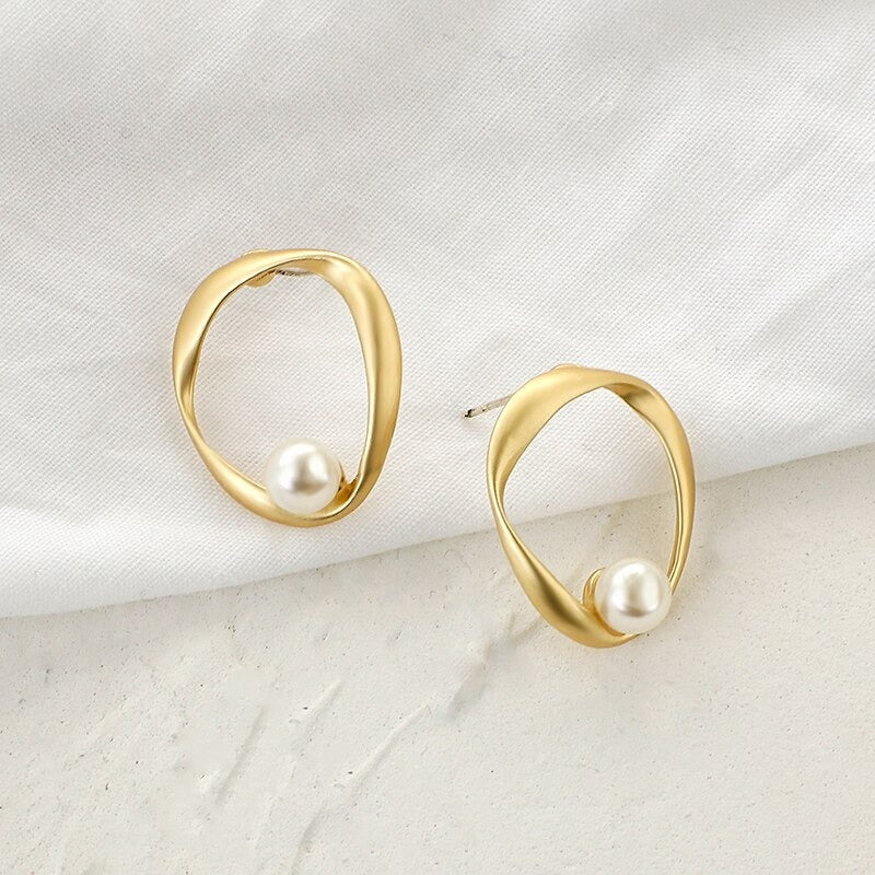 Vintage geknotete runde geometrische Statement-Ohrring-Kollektion