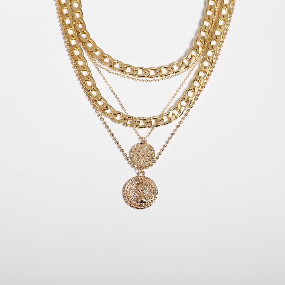 Vintage Mehrlagige Curb Cuban Choker Halskette