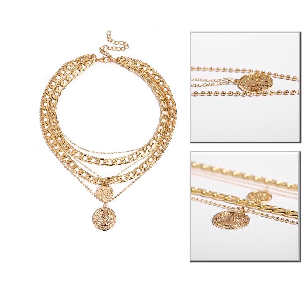 Vintage Mehrlagige Curb Cuban Choker Halskette