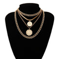 Vintage Mehrlagige Curb Cuban Choker Halskette