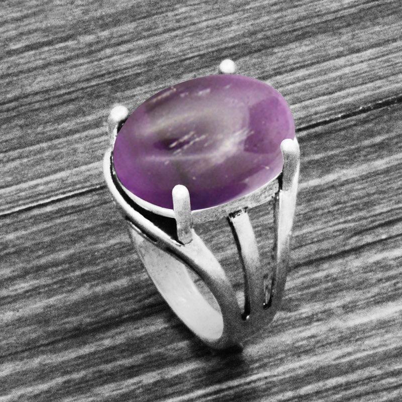 Vintage ovale Form einzigartige Erdsteinringe