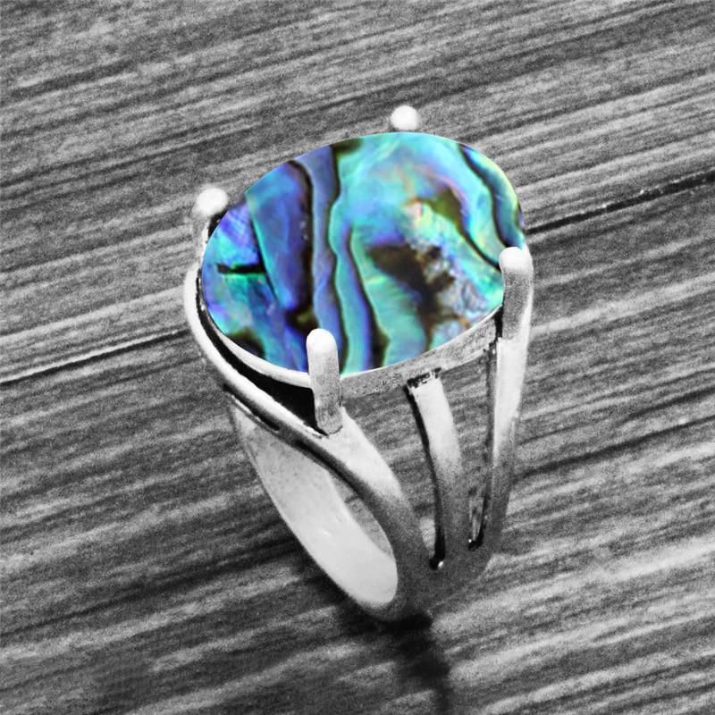 Vintage ovale Form einzigartige Erdsteinringe