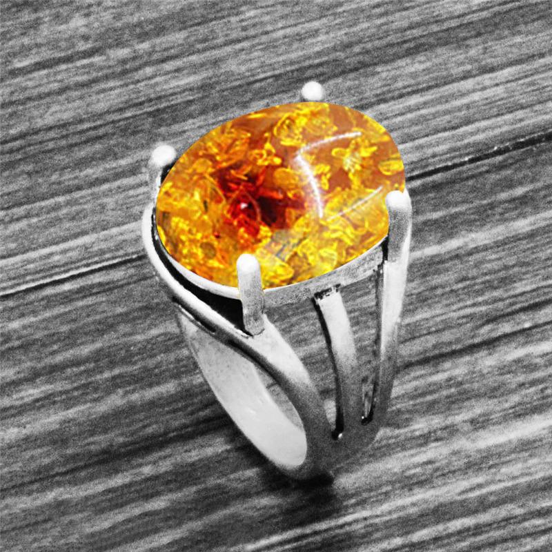 Vintage ovale Form einzigartige Erdsteinringe