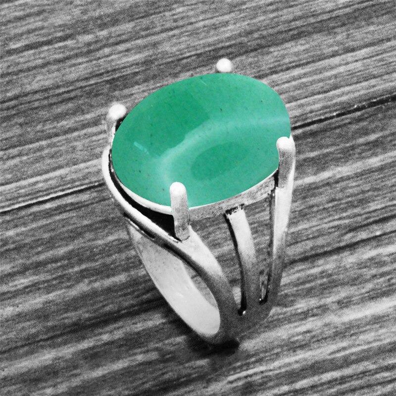 Vintage ovale Form einzigartige Erdsteinringe