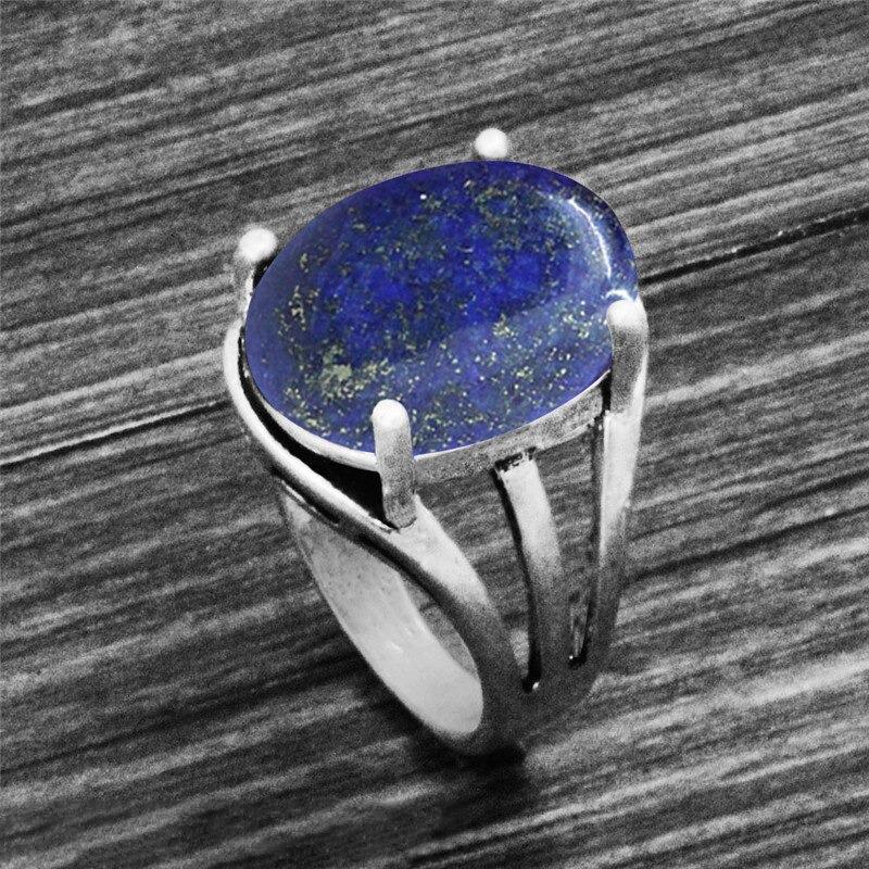 Vintage ovale Form einzigartige Erdsteinringe