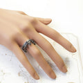 Vintage Prinzessin Königliche Krone Sterling Silber Ringe