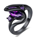 Vintage Lila Zirkon Kristall Ringe