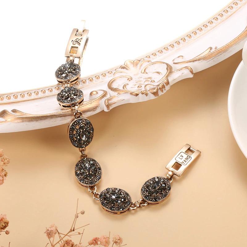 Vintage Strass Charm Armband