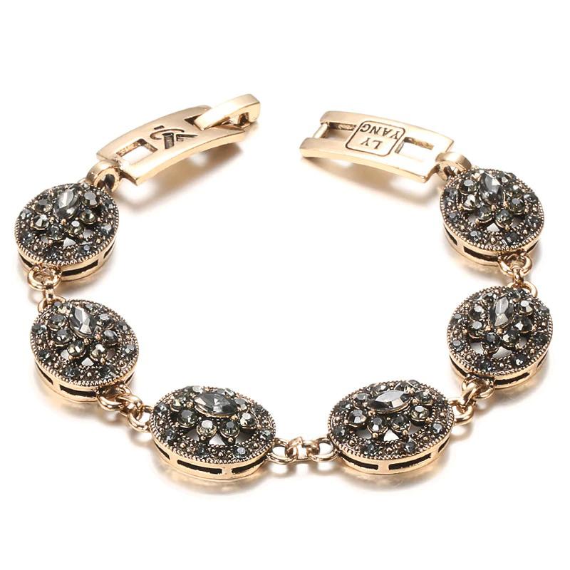 Vintage Strass Charm Armband