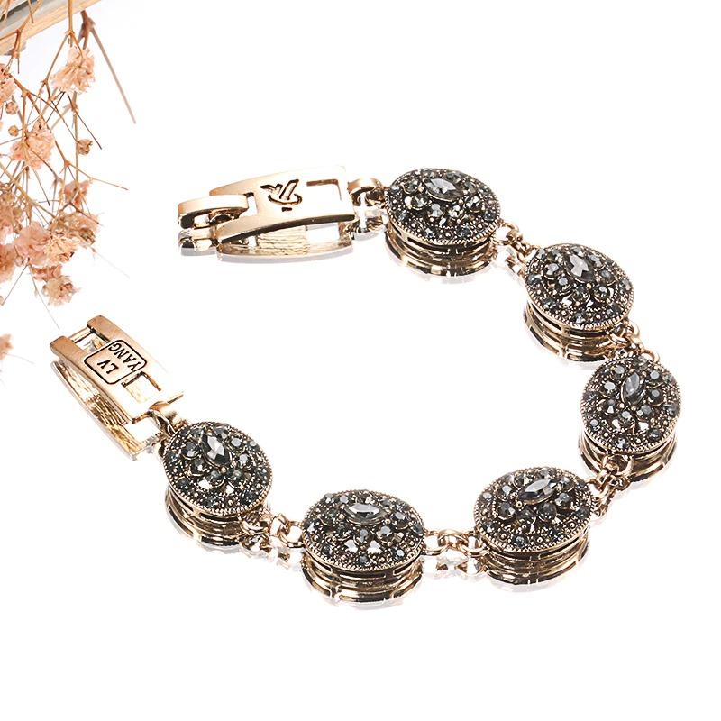 Vintage Strass Charm Armband