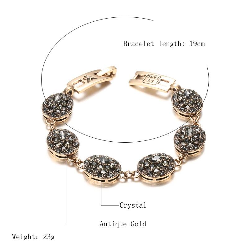 Vintage Strass Charm Armband