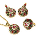 Vintage Strass gefülltes Blumen Schmuckset