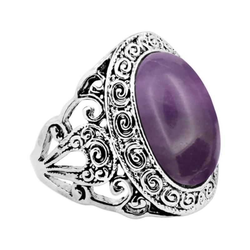 Erdsteinringe im Vintage-Stil