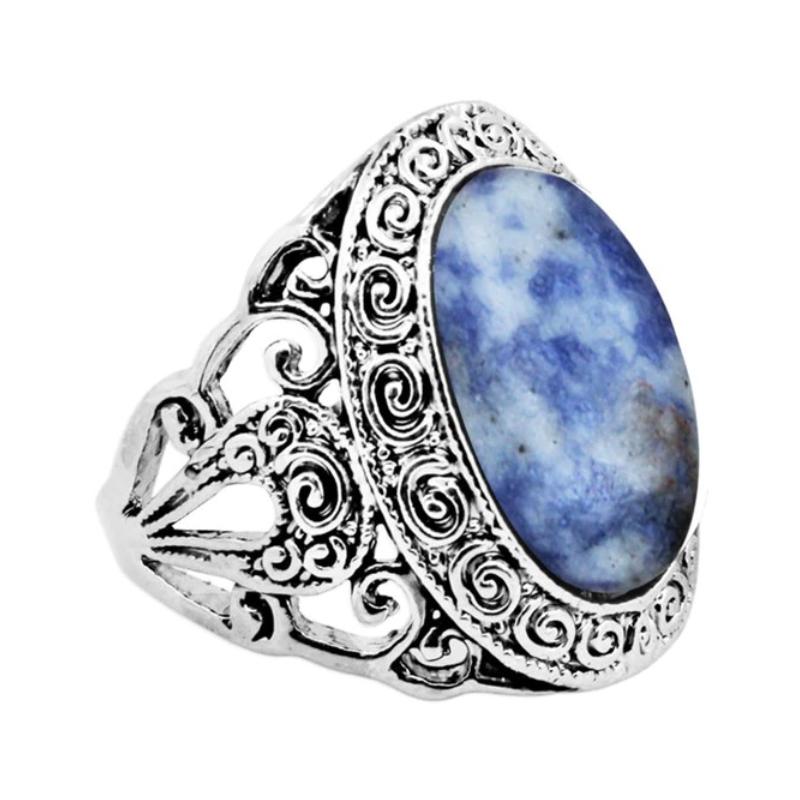 Erdsteinringe im Vintage-Stil