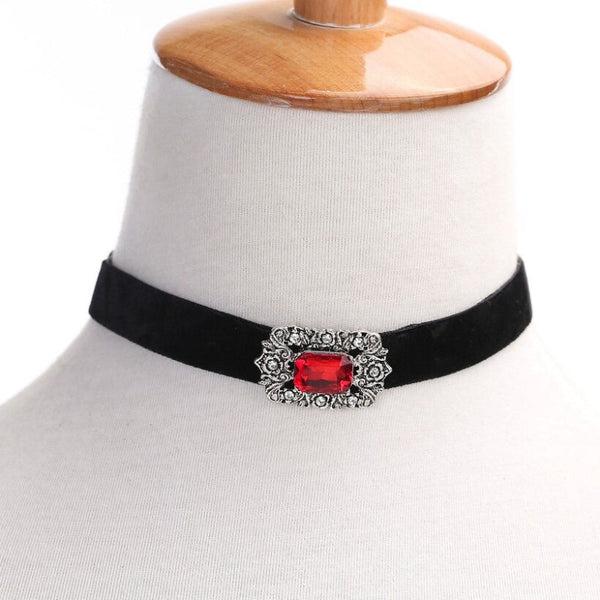 Vintage-inspirierte quadratische Halsketten mit Strasssteinen