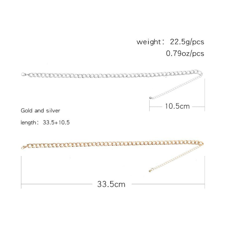 Voguish Link Kette Choker Halskette für Frauen Zubehör