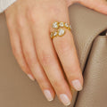 Ring mit Kristallherzen