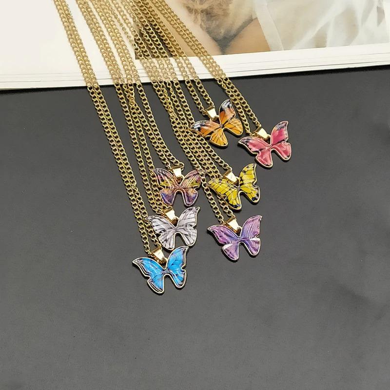 Wunderliche süße Schmetterling Anhänger Halskette