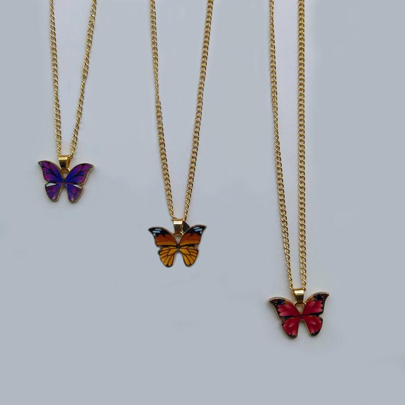 Wunderliche süße Schmetterling Anhänger Halskette