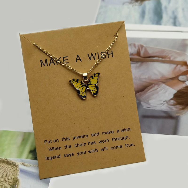 Wunderliche süße Schmetterling Anhänger Halskette
