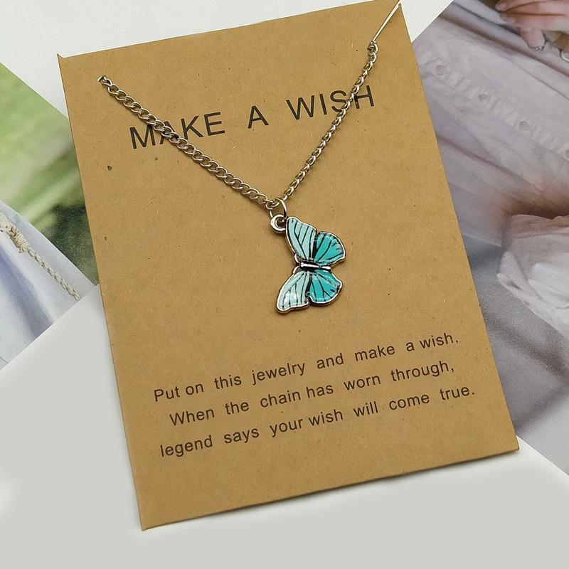 Wunderliche süße Schmetterling Anhänger Halskette