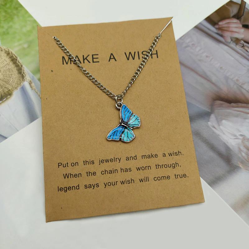 Wunderliche süße Schmetterling Anhänger Halskette