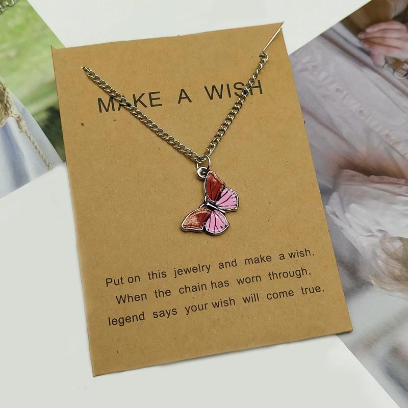 Wunderliche süße Schmetterling Anhänger Halskette