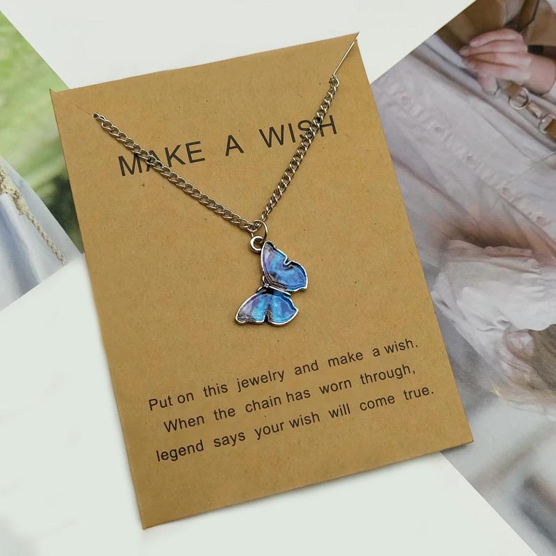 Wunderliche süße Schmetterling Anhänger Halskette