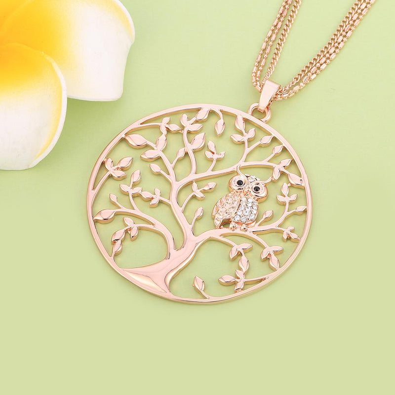 Weisheit Eule lange Halskette