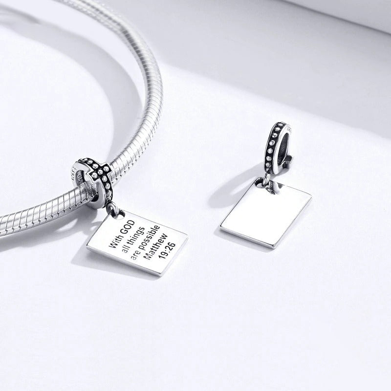 Mit Gott sind alle Dinge möglich Charm-Anhänger