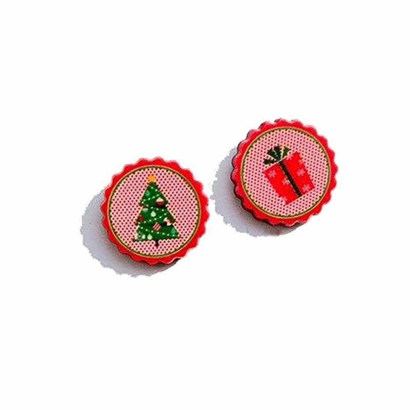 Wunderschöne weihnachtliche Modeohrringe