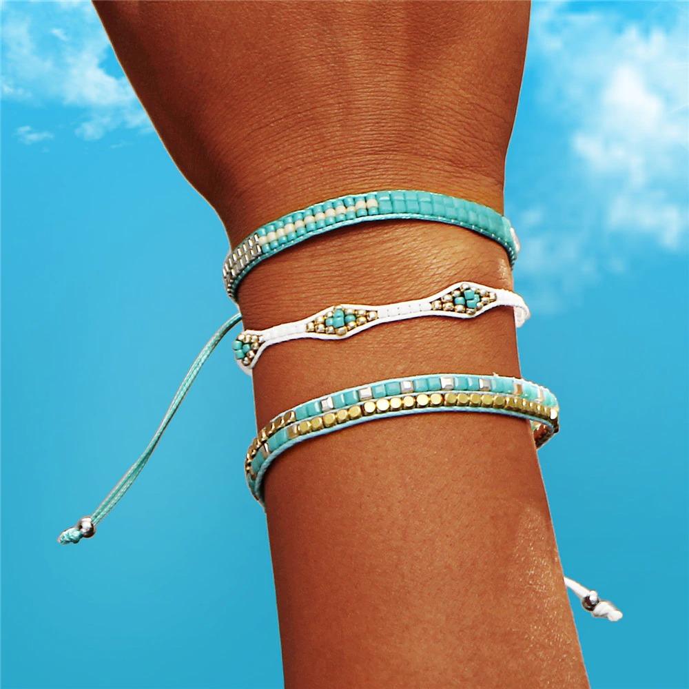 Wickelarmband mit böhmischen Perlen