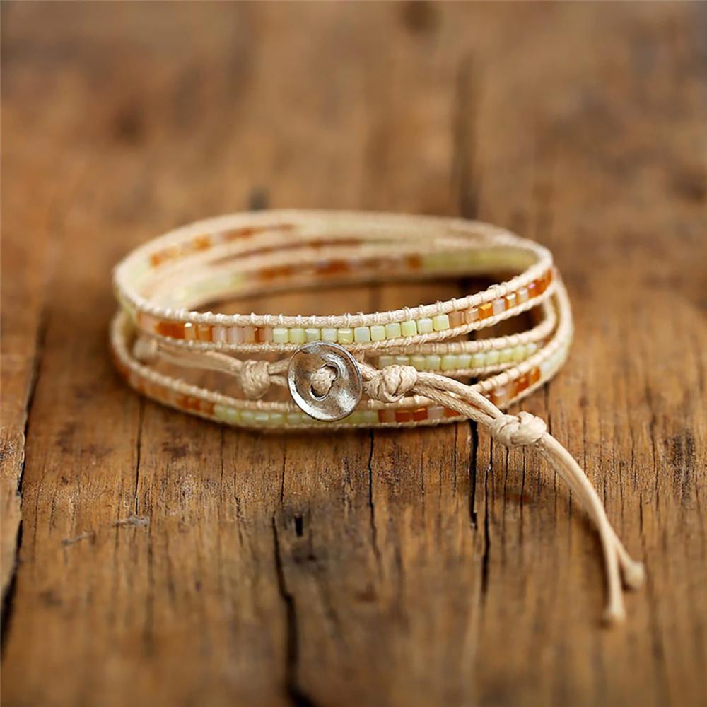 Wickelarmband mit böhmischen Perlen
