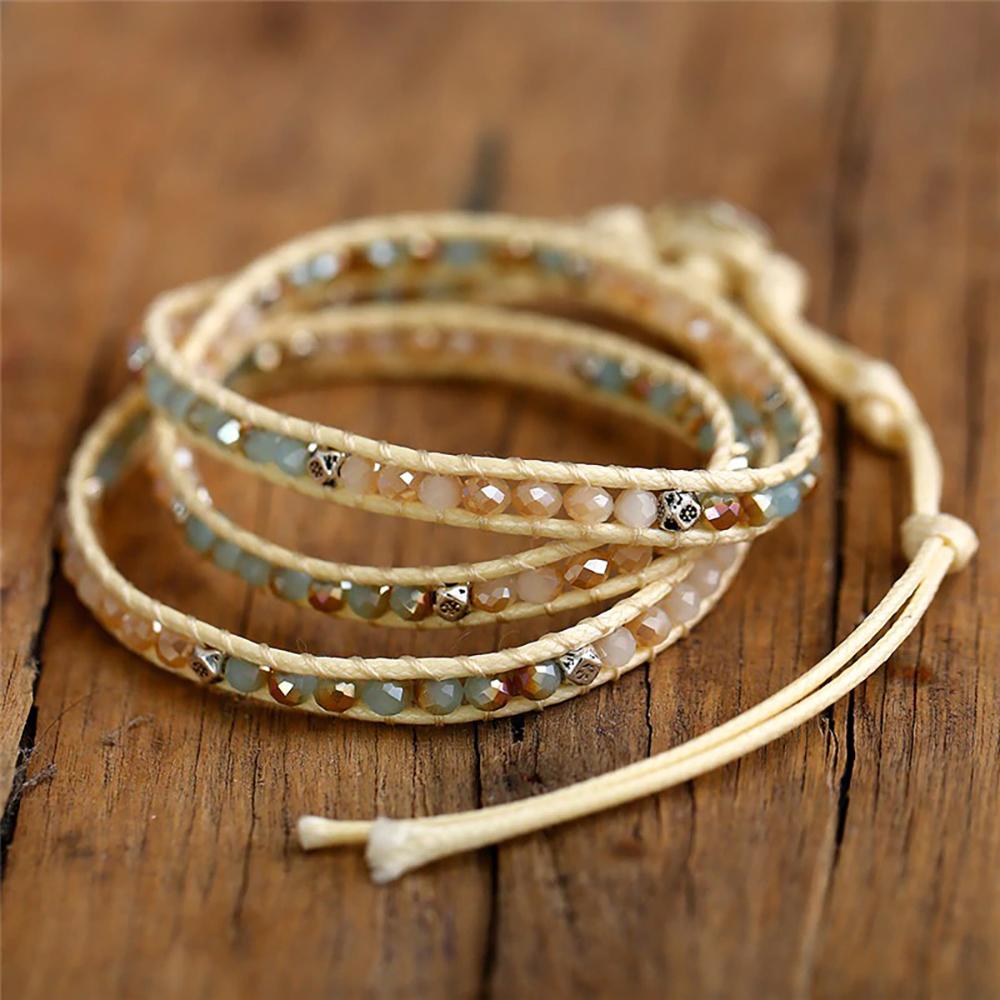 Wickelarmband mit böhmischen Perlen
