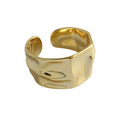 Klobiger Ring - breiter, gehämmerter und verstellbarer Luxus-Statement-Ring
